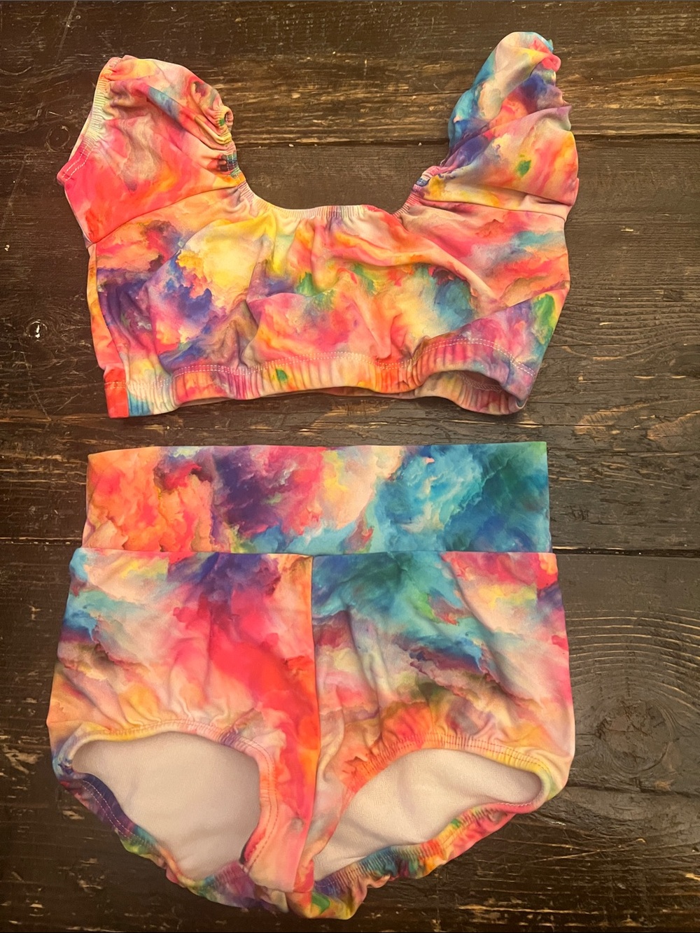Custom Watercolor Tie-Dye Two-Piece Dancewear